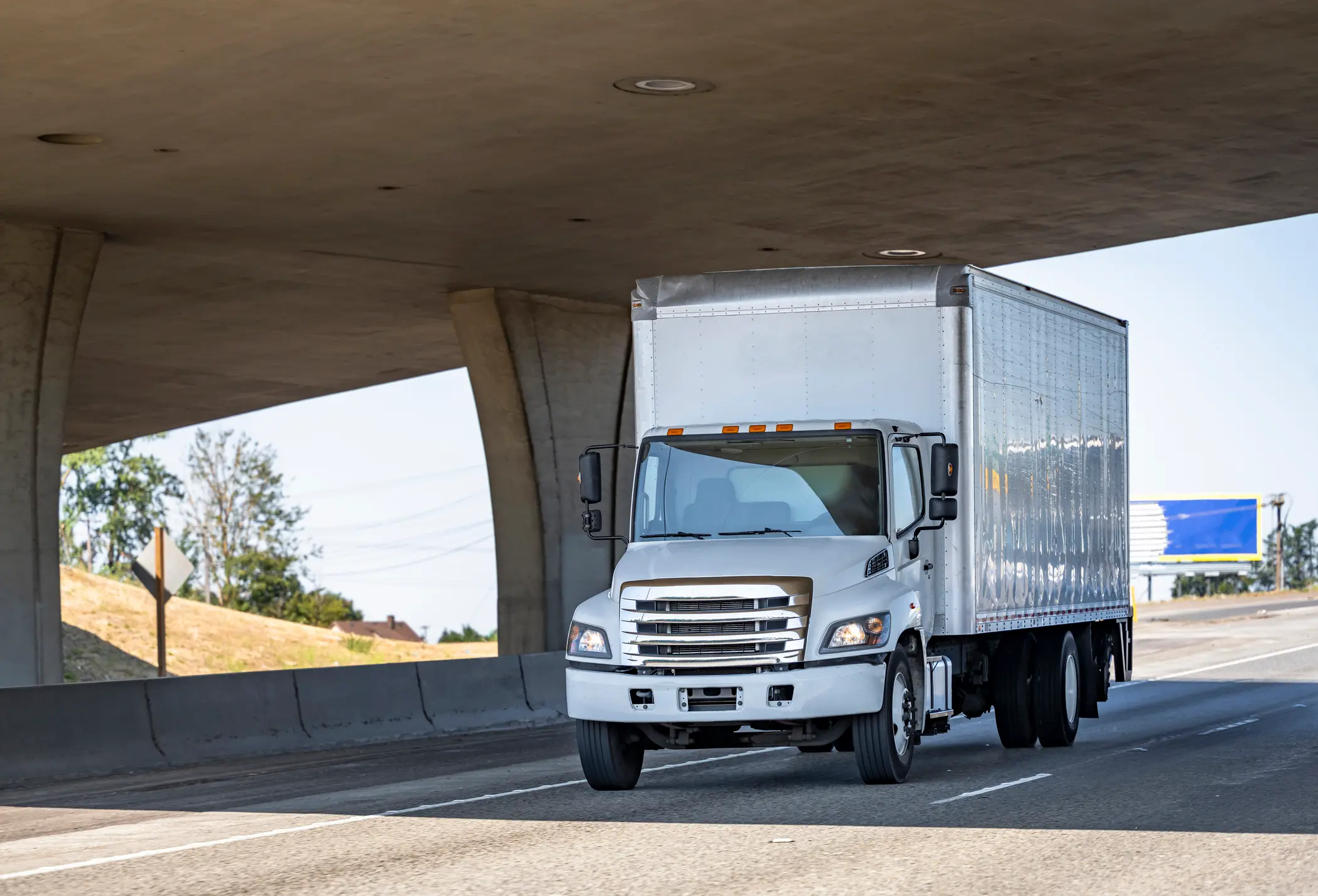 Box truck on highway